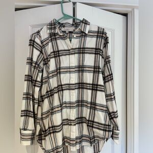 LOFT button up, long-sleeved shirt.